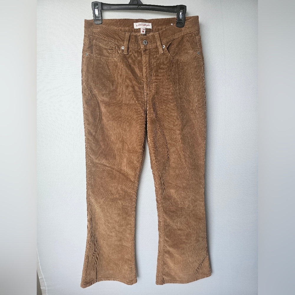 Lucky Brand Tan Corduroy High-Rise Flare Pants Size 10/30 Stevie